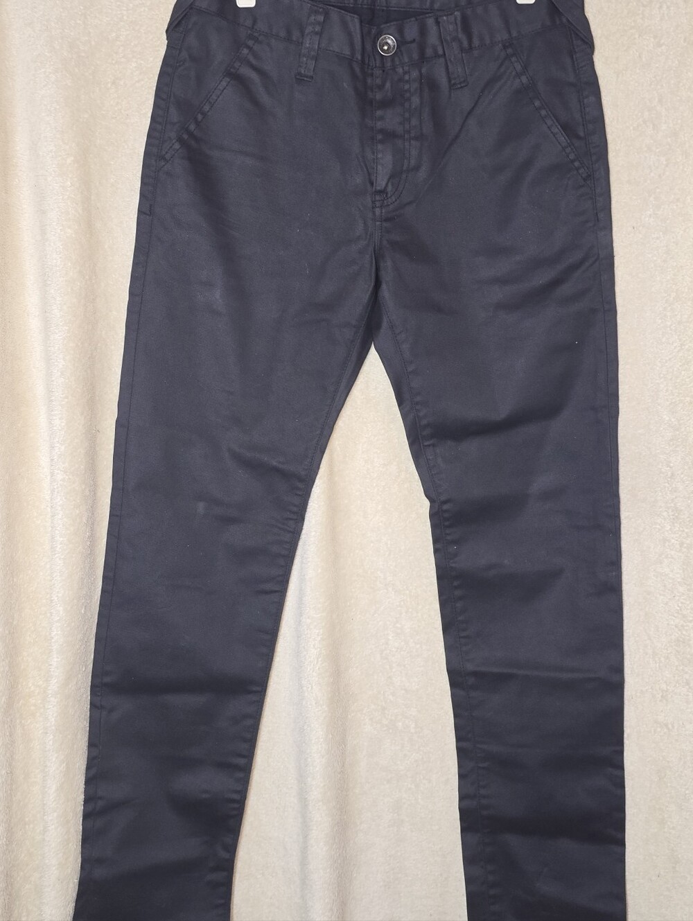 Guess Jeans Wax Coated Jeans Drexel Skinny Fit Charcoal Size 31 x 32